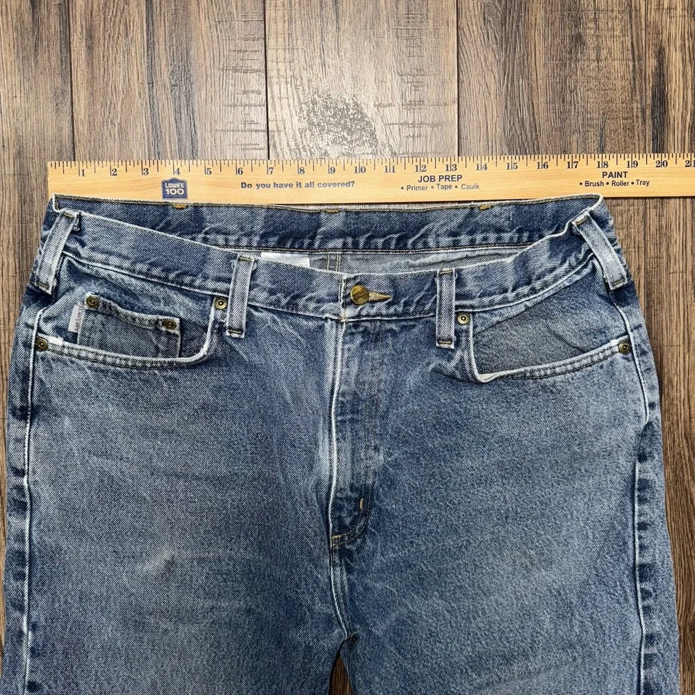 Carhartt Jeans Mens 38x33 Relaxed Fit Blue Denim B460 DVB 100% Cotton Workwear